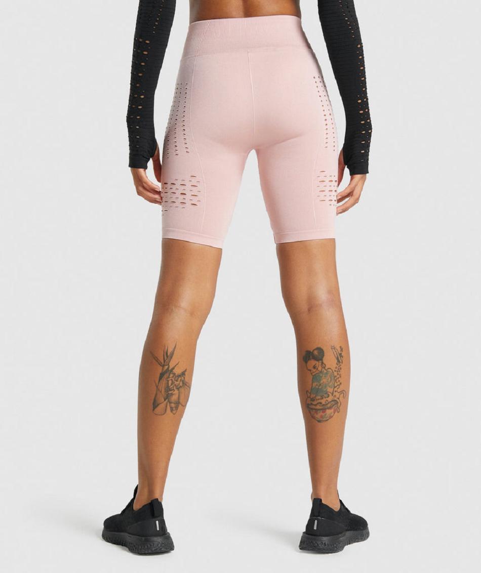 Gymshark Glow Seamless Ženske Kratke Hlače Svijetlo Roze | HR 3844JPQ